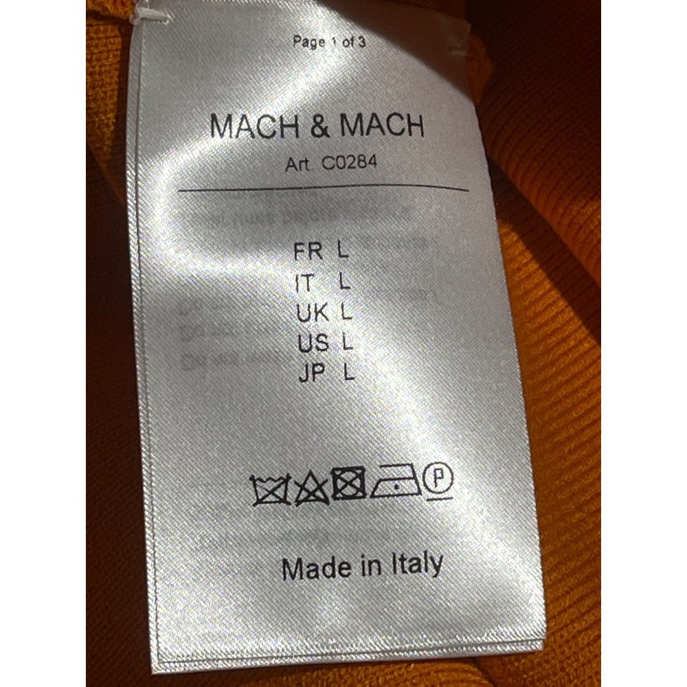 Mach & Mach Amelie Crystal Bow Ribbed Cold Shoulder Sweater Dress Large New - Picture 9 of 15